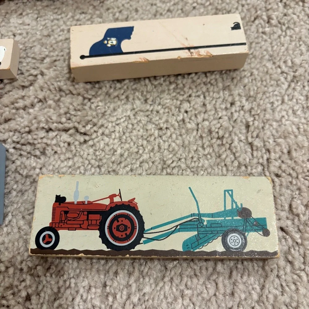 Vintage The Cat's Meow 1990s Blocks Decor Collection Lot‎ of 8 Signed and Marked